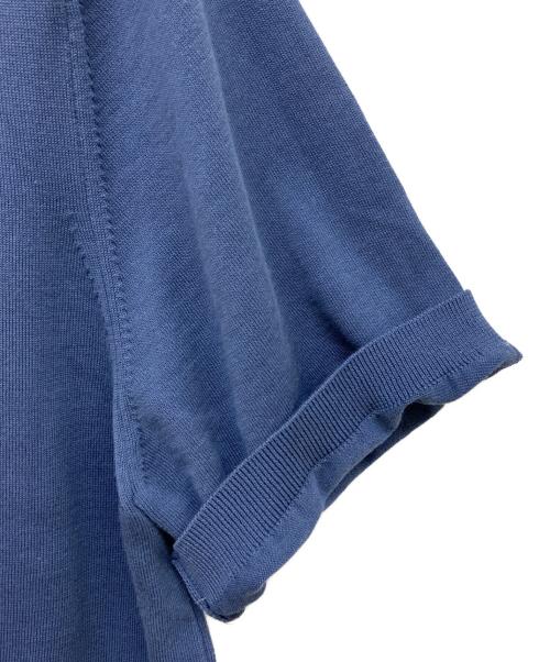 30/70 trenta settanta（トレンタセッタンタ）30/70 trenta settanta (トレンタセッタンタ) ニットポロシャツ ブルー サイズ:50の古着・服飾アイテム