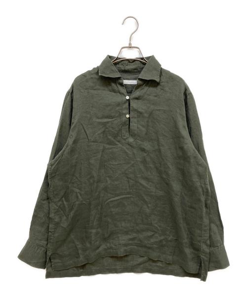 ARCODIO（アルコディオ）ARCODIO (アルコディオ) フレンチリネン カプリシャツ オリーブ サイズ:SIZE Lの古着・服飾アイテム