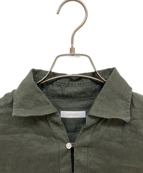 ARCODIO（アルコディオ）ARCODIO (アルコディオ) フレンチリネン カプリシャツ オリーブ サイズ:SIZE Lの古着・服飾アイテム