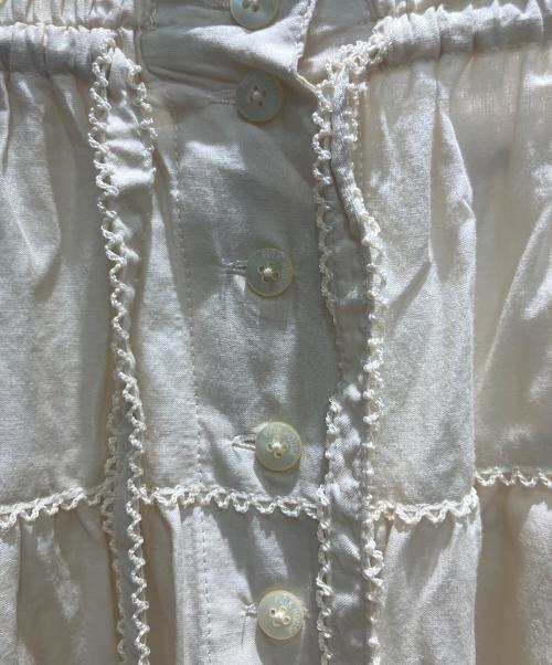 PINK HOUSE（ピンクハウス）PINK HOUSE (ピンクハウス) ピコフリルレーススカート アイボリー サイズ:Freeの古着・服飾アイテム