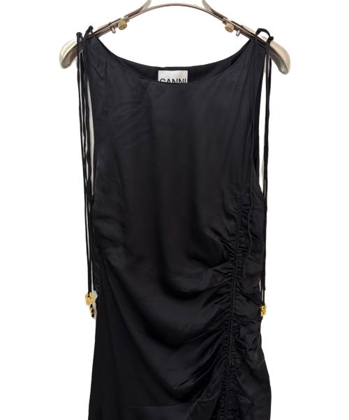 GANNI（ガニー）GANNI (ガニー) ノースリーブワンピース ブラック サイズ:40の古着・服飾アイテム