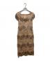 TADASHI SHOJI (タダシ ショージ) オフショル フリンジ ワンピース ベージュ サイズ:6 未使用品：11000円