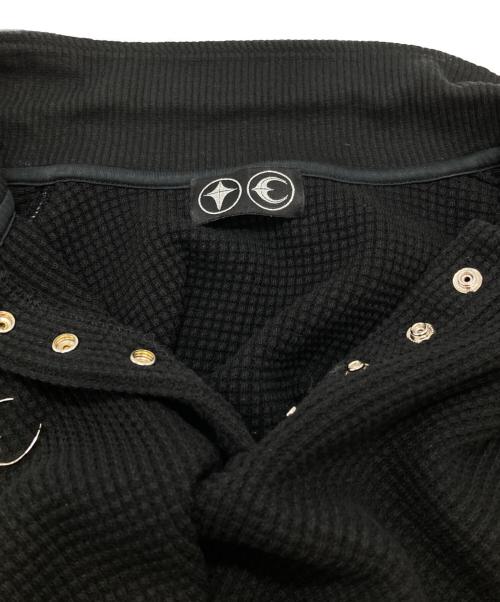 THUG CLUB（サグ クラブ）THUG CLUB (サグ クラブ) サーマルポロシャツ/Thermal polo shirt ブラック サイズ:4の古着・服飾アイテム