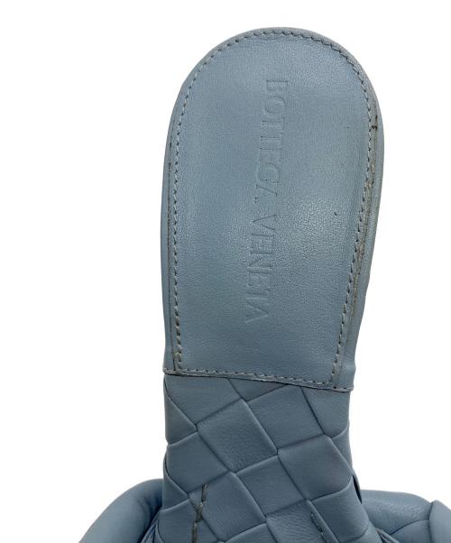 BOTTEGA VENETA（ボッテガベネタ）BOTTEGA VENETA (ボッテガベネタ) リドイントレチャートサンダル ブルー サイズ:36の古着・服飾アイテム