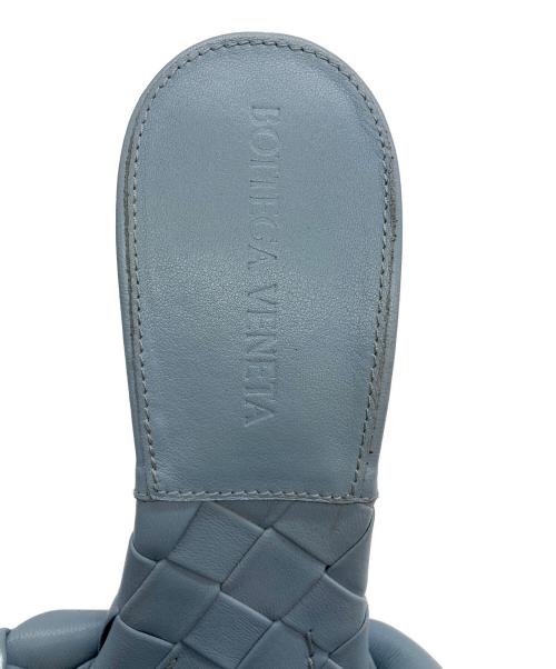BOTTEGA VENETA（ボッテガベネタ）BOTTEGA VENETA (ボッテガベネタ) リドイントレチャートサンダル ブルー サイズ:36の古着・服飾アイテム