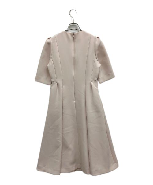 CELFORD（セルフォード）CELFORD (セルフォード) Vネックフィット&フレアワンピース ピンク サイズ:38の古着・服飾アイテム