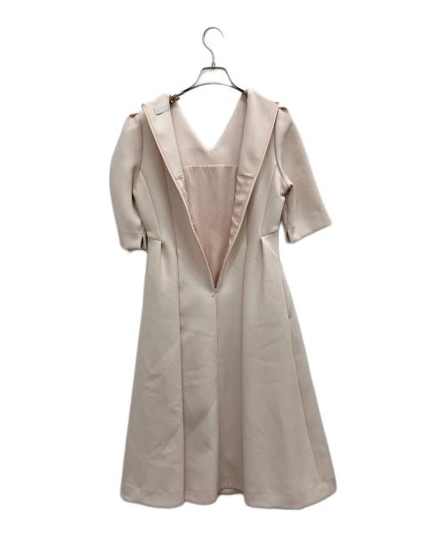 CELFORD（セルフォード）CELFORD (セルフォード) Vネックフィット&フレアワンピース ピンク サイズ:38の古着・服飾アイテム