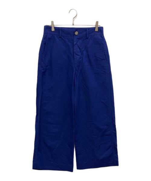 POLO RALPH LAUREN（ポロ・ラルフローレン）POLO RALPH LAUREN (ポロ・ラルフローレン) リネンコットンワイドパンツ ブルー サイズ:6の古着・服飾アイテム