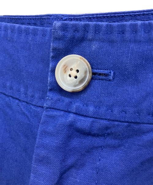 POLO RALPH LAUREN（ポロ・ラルフローレン）POLO RALPH LAUREN (ポロ・ラルフローレン) リネンコットンワイドパンツ ブルー サイズ:6の古着・服飾アイテム