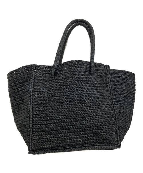 MAISON N.H PARIS（メゾン・エヌ・アッシュ・パリ）MAISON N.H PARIS (メゾン・エヌ・アッシュ・パリ) AVRIL ラフィアバッグ ブラックの古着・服飾アイテム