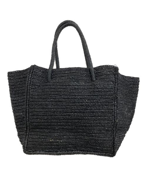 MAISON N.H PARIS（メゾン・エヌ・アッシュ・パリ）MAISON N.H PARIS (メゾン・エヌ・アッシュ・パリ) AVRIL ラフィアバッグ ブラックの古着・服飾アイテム