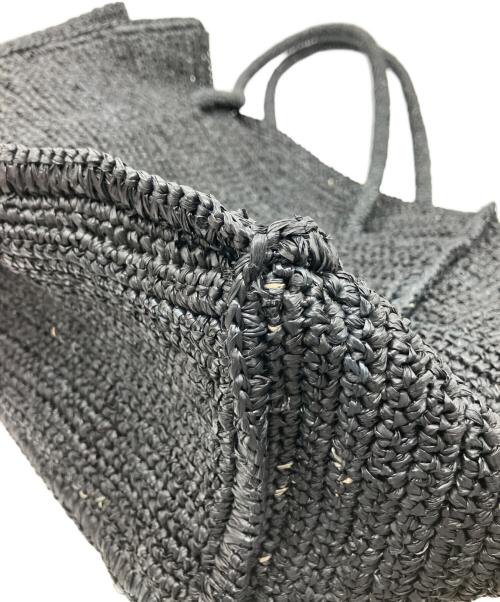 MAISON N.H PARIS（メゾン・エヌ・アッシュ・パリ）MAISON N.H PARIS (メゾン・エヌ・アッシュ・パリ) AVRIL ラフィアバッグ ブラックの古着・服飾アイテム