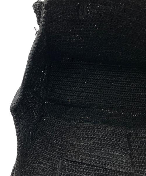 MAISON N.H PARIS（メゾン・エヌ・アッシュ・パリ）MAISON N.H PARIS (メゾン・エヌ・アッシュ・パリ) AVRIL ラフィアバッグ ブラックの古着・服飾アイテム