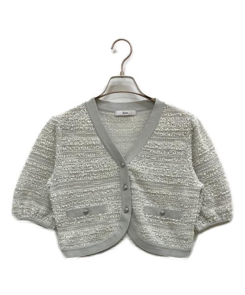 Rene（ルネ）Rene (ルネ) ツイードカーディガン グレー サイズ:36の古着・服飾アイテム