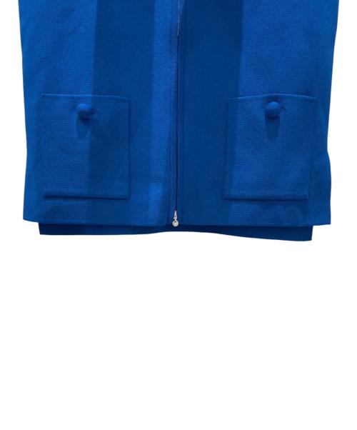 Rene（ルネ）Rene (ルネ) ジップアップボウタイベスト ブルー サイズ:36の古着・服飾アイテム