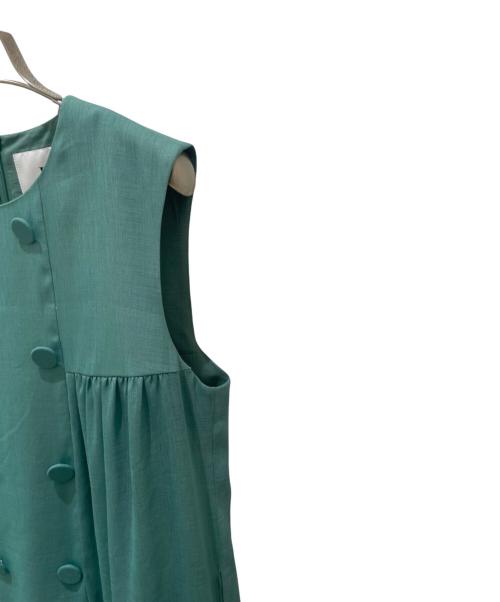 Rene（ルネ）Rene (ルネ) ノースリーブ刺繍ワンピース グリーン サイズ:36の古着・服飾アイテム