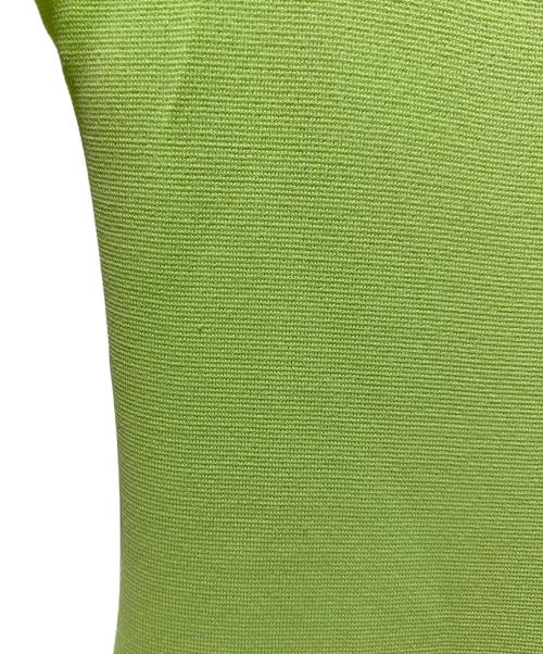 Mame Kurogouchi（マメクロゴウチ）Mame Kurogouchi (マメクロゴウチ) Asymmetric Neck Knitted Dress/アシンメトリーノースリーブワンピース ライトグリーン サイズ:1の古着・服飾アイテム