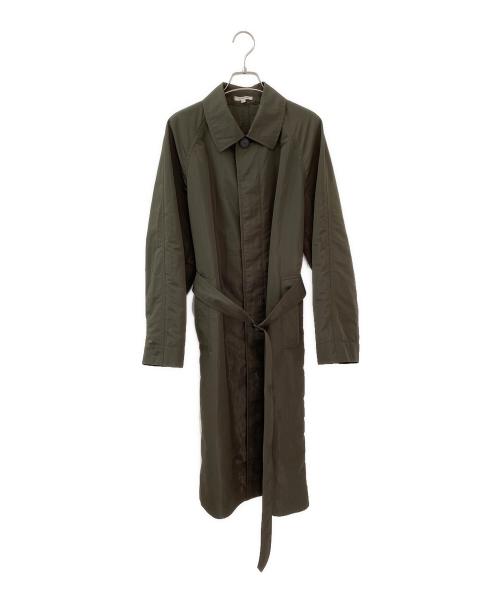 BLAMINK（ブラミンク）BLAMINK (ブラミンク) タフタレギュラーカラーロングコート オリーブ サイズ:36の古着・服飾アイテム