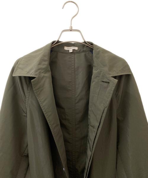 BLAMINK（ブラミンク）BLAMINK (ブラミンク) タフタレギュラーカラーロングコート オリーブ サイズ:36の古着・服飾アイテム