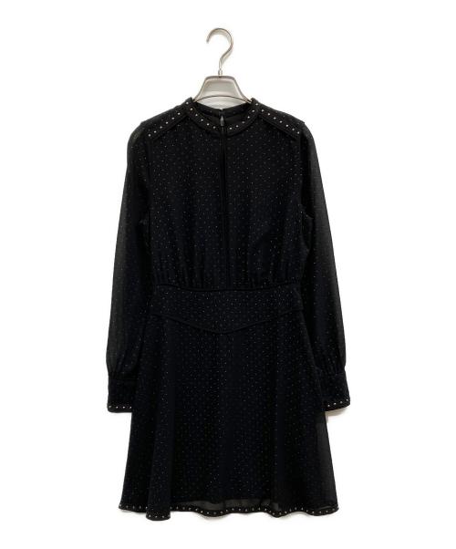 ALL SAINTS（オールセインツ）ALL SAINTS (オールセインツ) ドットワンピース ブラック サイズ:8/4の古着・服飾アイテム