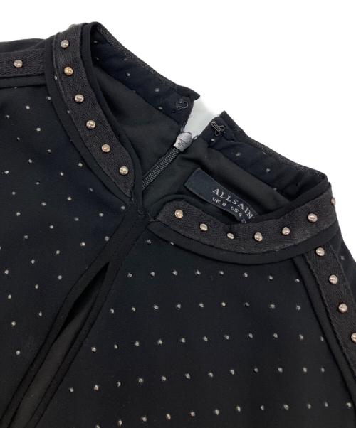 ALL SAINTS（オールセインツ）ALL SAINTS (オールセインツ) ドットワンピース ブラック サイズ:8/4の古着・服飾アイテム