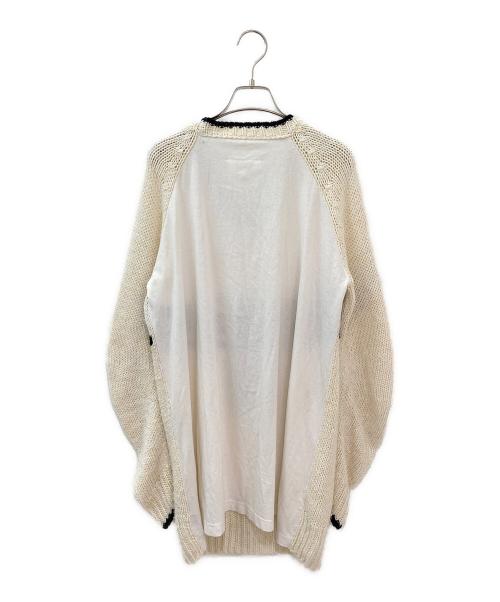 MM6 Maison Margiela（エムエムシックスメゾンマルジェラ）MM6 Maison Margiela (エムエムシックスメゾンマルジェラ) ロゴオーバーサイズニット ベージュ サイズ:XSの古着・服飾アイテム