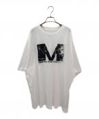 MM6 Maison Margielaエムエムシックスメゾンマルジェラ）の古着「ロゴプリントTシャツ」｜ホワイト