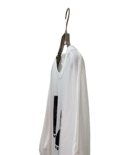 MM6 Maison Margiela（エムエムシックスメゾンマルジェラ）MM6 Maison Margiela (エムエムシックスメゾンマルジェラ) ロゴプリントTシャツ ホワイト サイズ:Sの古着・服飾アイテム