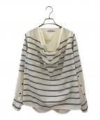 HYKEハイク）の古着「STRIPE COWL NECK BLOUSE」｜アイボリー