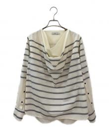 HYKE（ハイク）の古着「STRIPE COWL NECK BLOUSE」｜アイボリー