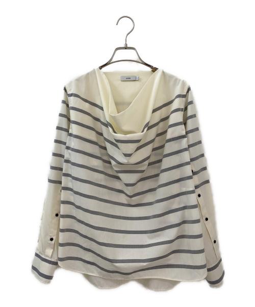 HYKE（ハイク）HYKE (ハイク) STRIPE COWL NECK BLOUSE アイボリー サイズ:1の古着・服飾アイテム