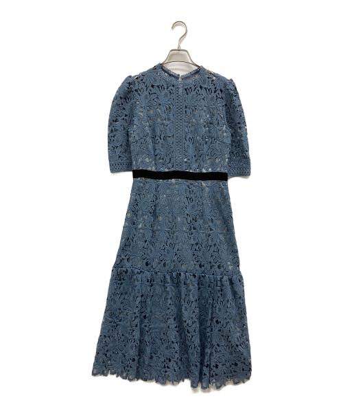 CELFORD（セルフォード）CELFORD (セルフォード) ケミカルレースワンピース ブルー サイズ:38の古着・服飾アイテム