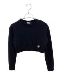 patou（パトゥ）の古着「クロップドニット」｜ブラック