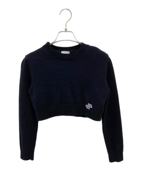 patou（パトゥ）patou (パトゥ) クロップドニット ブラック サイズ:Mの古着・服飾アイテム