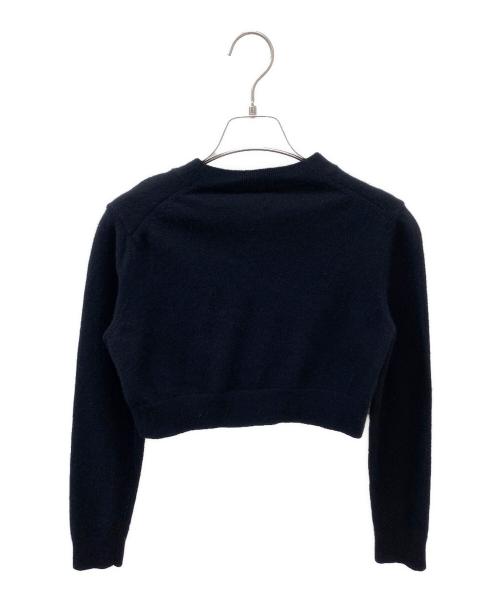 patou（パトゥ）patou (パトゥ) クロップドニット ブラック サイズ:Mの古着・服飾アイテム