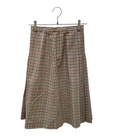 Burberry's（バーバリーズ）の古着「リネン混チェックスカート」｜ベージュ