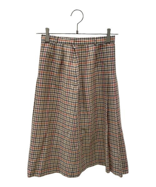 Burberry's（バーバリーズ）Burberry's (バーバリーズ) リネン混チェックスカート ベージュ サイズ:不明の古着・服飾アイテム