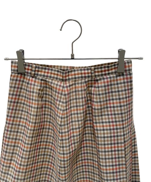 Burberry's（バーバリーズ）Burberry's (バーバリーズ) リネン混チェックスカート ベージュ サイズ:不明の古着・服飾アイテム