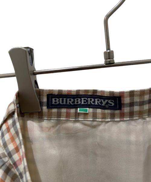 Burberry's（バーバリーズ）Burberry's (バーバリーズ) リネン混チェックスカート ベージュ サイズ:不明の古着・服飾アイテム