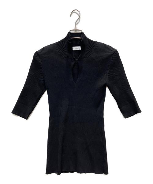 IIROT（イロット）IIROT (イロット) Ribbed Stand Top ブラック サイズ:FREEの古着・服飾アイテム