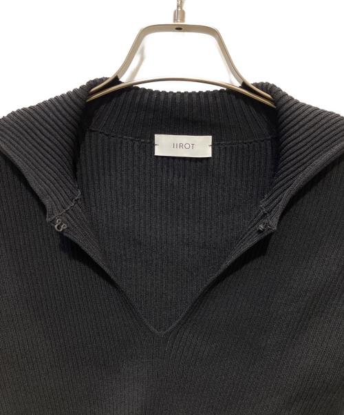 IIROT（イロット）IIROT (イロット) Ribbed Stand Top ブラック サイズ:FREEの古着・服飾アイテム