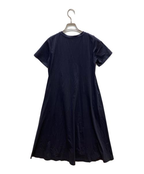 BLUE LABEL CRESTBRIDGE（ブルーレーベルクレストブリッジ）BLUE LABEL CRESTBRIDGE (ブルーレーベルクレストブリッジ) 天竺パーシャルチェックドレス ネイビー サイズ:36の古着・服飾アイテム