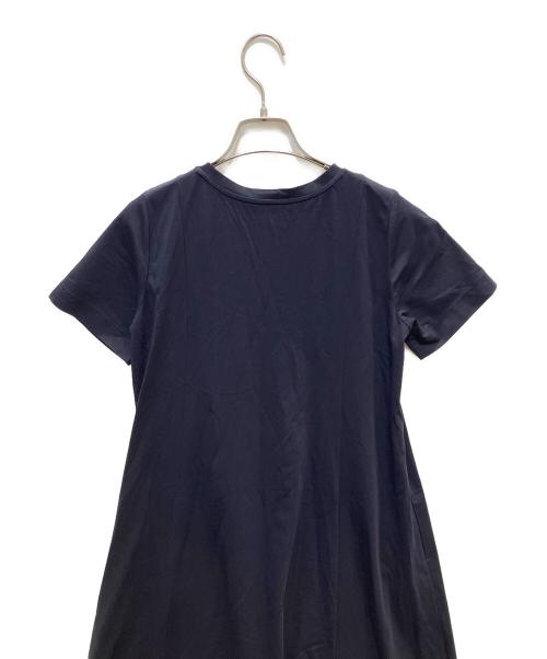 BLUE LABEL CRESTBRIDGE（ブルーレーベルクレストブリッジ）BLUE LABEL CRESTBRIDGE (ブルーレーベルクレストブリッジ) 天竺パーシャルチェックドレス ネイビー サイズ:36の古着・服飾アイテム