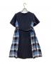 BLUE LABEL CRESTBRIDGE (ブルーレーベルクレストブリッジ) ウェザーストレッチチェックコンビドレス ネイビー サイズ:38：12000円