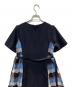 中古・古着 BLUE LABEL CRESTBRIDGE (ブルーレーベルクレストブリッジ) ウェザーストレッチチェックコンビドレス ネイビー サイズ:38：12000円