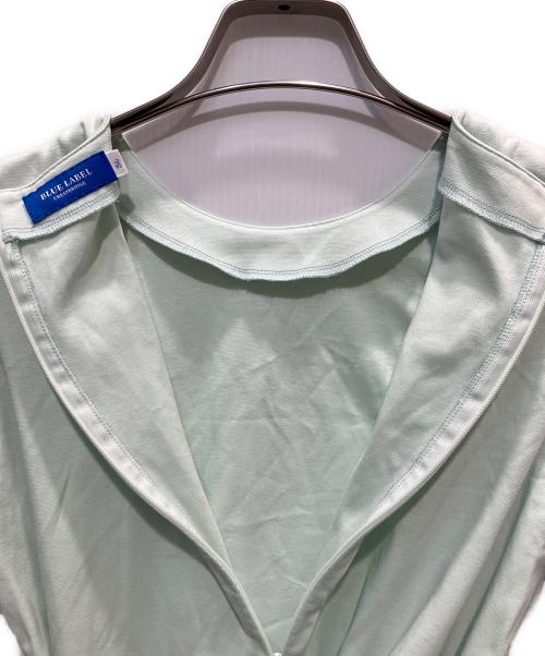 BLUE LABEL CRESTBRIDGE（ブルーレーベルクレストブリッジ）BLUE LABEL CRESTBRIDGE (ブルーレーベルクレストブリッジ) コンパクトライトポンチサックドレス 黄緑 サイズ:36の古着・服飾アイテム