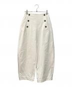 SACRAサクラ）の古着「H.COUNT COTTON GABERDINE PANTS」｜ホワイト