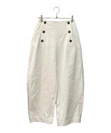 SACRA（サクラ）の古着「H.COUNT COTTON GABERDINE PANTS」｜ホワイト