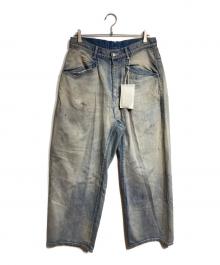 ANCELLM×ATTIC（アンセルム×アチック）の古着「26SS DENIM WIDE SLACKS/デニムワイドスラックス」｜インディゴ
