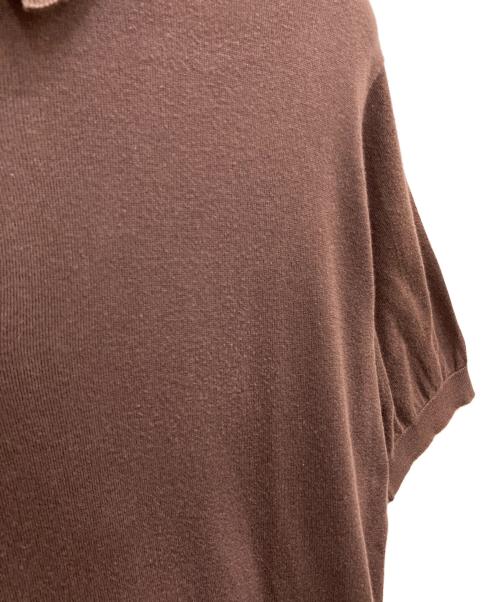 JOHN SMEDLEY（ジョンスメドレー）JOHN SMEDLEY (ジョンスメドレー) シーアイランドコットンニットポロシャツ ブラウン サイズ:Mの古着・服飾アイテム
